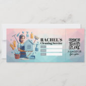 House Cleaning Services Gift Certificate Voucher 招待状 (正面)