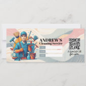 House Cleaning Services Gift Certificate Voucher 招待状 (正面)