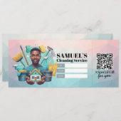 House Cleaning Services Gift Certificate Voucher 招待状 (正面/裏面)