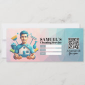 House Cleaning Services Gift Certificate Voucher 招待状 (正面)