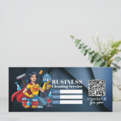 House Cleaning Services Gift Certificate Voucher 招待状 (スタンド正面)