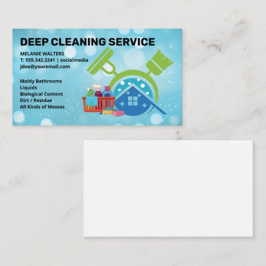 House Cleaning Services | Maid Cleaners 名刺 (正面/裏面)