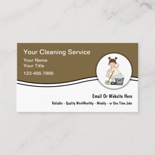 House Cleaning Simple Business Cards 名刺 (正面)