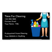 House Cleaning Simple Magnetic Business Cards New マグネット名刺 (正面)
