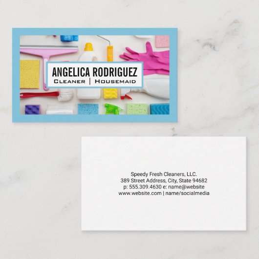 House Cleaning Supplies 名刺 (正面/裏面)