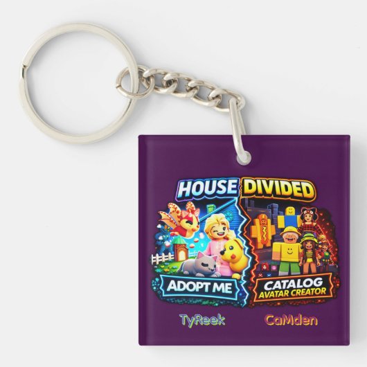 House Divided Adopt Me vs Catalog Avatar Creator キーホルダー (正面)