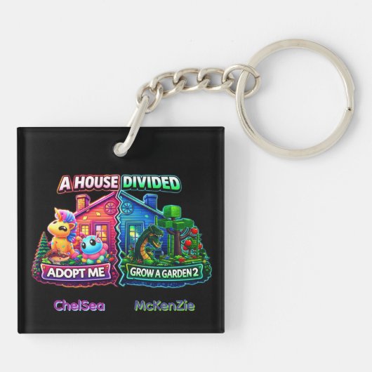 House Divided Adopt Me vs Grow A Garden 2 キーホルダー (裏面)