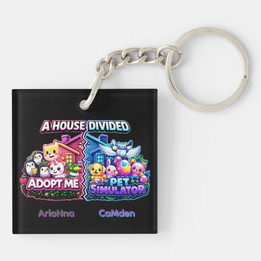 House Divided Adopt Me vs Pet Simulator キーホルダー (裏面)