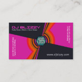 House DJファンキー Pink Black Business Card 名刺 (裏面)