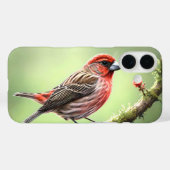 HOUSE FINCH BIRD AVIAN BACKYARD Case-Mate iPhoneケース (裏面 (横))