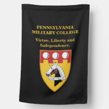 HOUSE FLAG with/'67 - '72 PMC SEAL & VIRTUE LOGOS