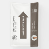 House for Sale Real Estate Logo QR Code 横断幕 (縦)