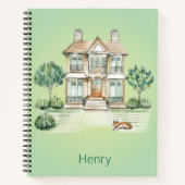 House & Garden Notebook – エレガントなイラスト ノートブック (正面)