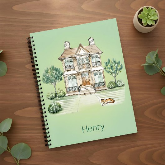 House & Garden Notebook – エレガントなイラスト ノートブック