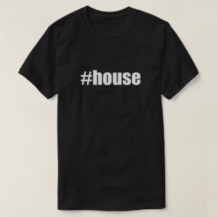 #house HastラベルハウスミュージックハッシュタグDJパーティーダンス Tシャツ