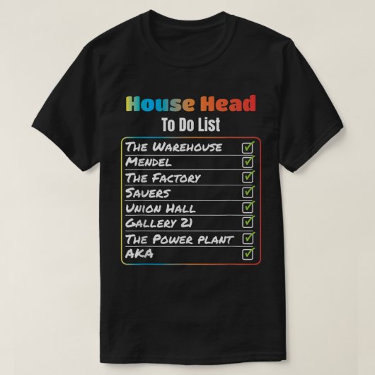 House Head To Do ListシカゴのハウスミュージックTシャツ Tシャツ (デザイン正面)