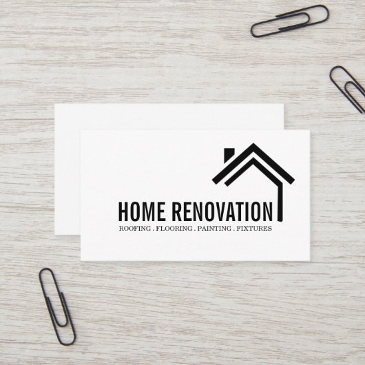 House Home Remodeling Renovation Construction Busi 名刺 (正面/裏面インサイチュ)