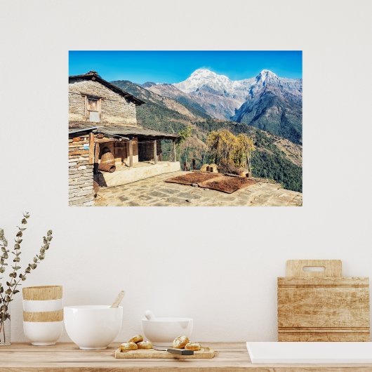 House in Nepal ポスター (キッチン)