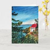 House in Oregon on Seaside カード (黄色い花)