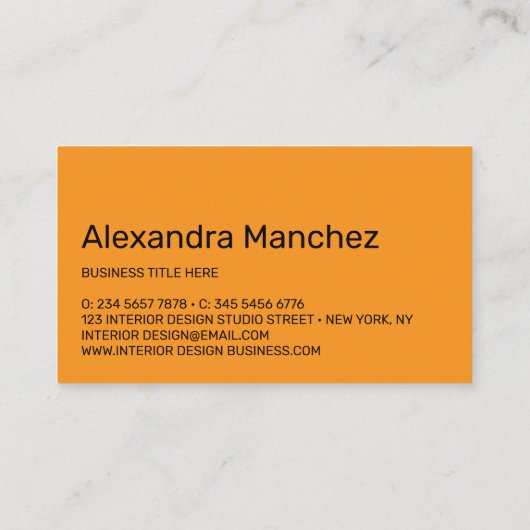 House Interior Design Architect家具 名刺 (裏面)