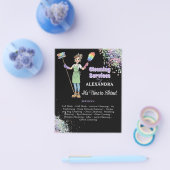 House Keeping Maid House Cleaning Service Glitter チラシ (シングル)