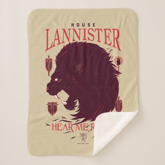 House Lannister - Hear Me Roar シェルパブランケット (正面)