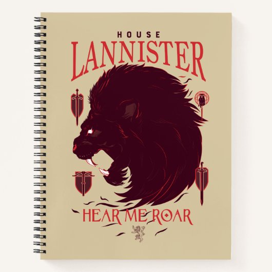House Lannister - Hear Me Roar ノートブック (正面)