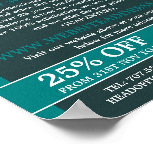 House Logo, Chimney Sweeping Service ポスター (角)