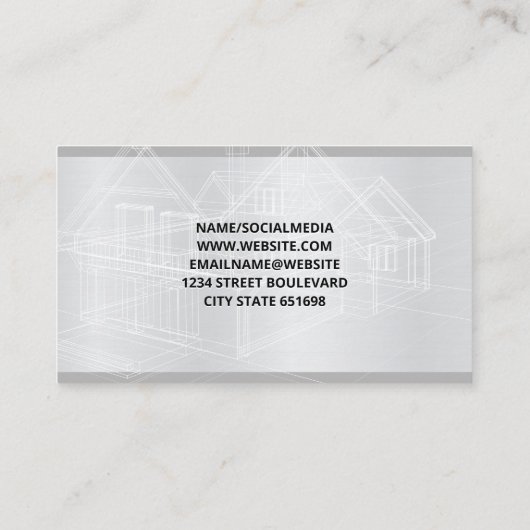 House Logo | General Contractor  名刺 (裏面)