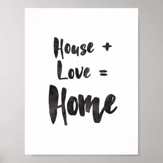 House + Love =ホームアートプリント ポスター (正面)