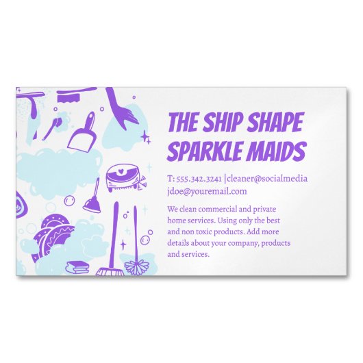 House Maid Cleaning Service and Supplies マグネット名刺 (正面)