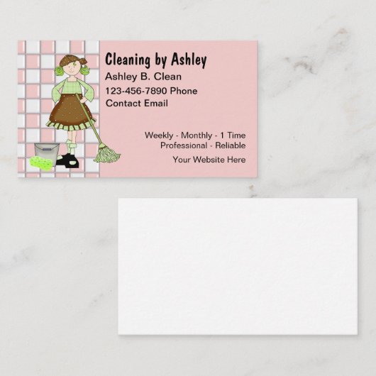 House Maid Retro Business Cards  名刺 (正面/裏面)