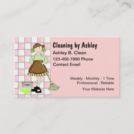 House Maid Retro Business Cards  名刺 (正面)