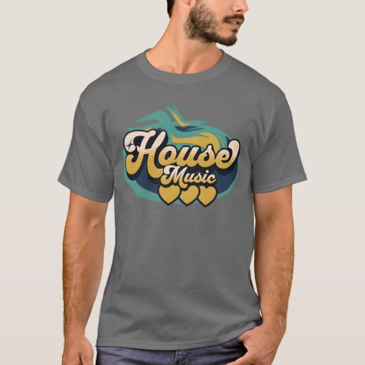 HOUSE MUSIC House Music Heat navy bluesand Tシャツ (正面)