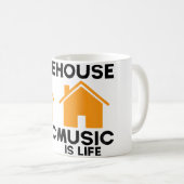 House Music Is Life Edm Rave Dj House コーヒーマグカップ (正面右)