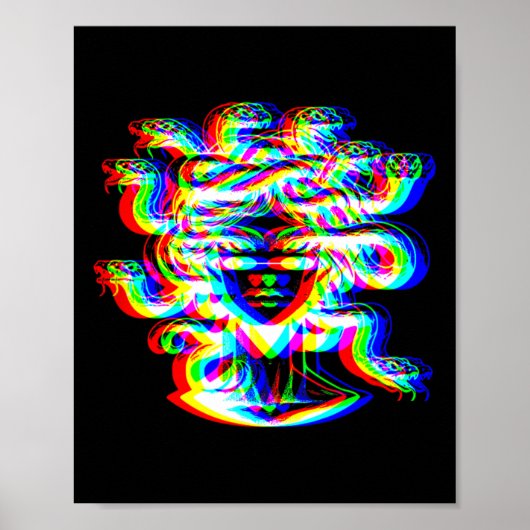 House Music Medusa Dj Optical Illusion Edm Hallowe ポスター (正面)