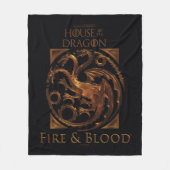 HOUSE OF THE DRAGON | ターガリエン家の紋章 フリースブランケット (正面)
