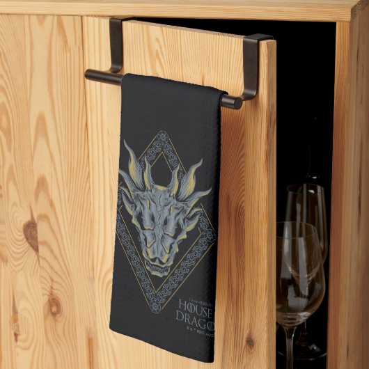 HOUSE OF THE DRAGON | Balerion Skull Diamond Crest キッチンタオル (三つ折り)