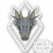 HOUSE OF THE DRAGON | Balerion Skull Diamond Crest シール (正面)