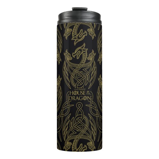 HOUSE OF THE DRAGON | Gold Filigree Dragon Pattern タンブラー (正面)