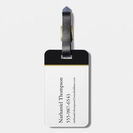 HOUSE OF THE DRAGON | Gold Filigree Dragon Pattern ラゲッジタグ (裏面縦)