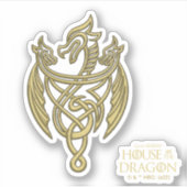 HOUSE OF THE DRAGON | Golden Filigree Dragon Crest シール (正面)