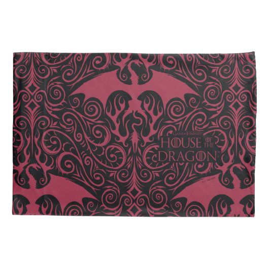 HOUSE OF THE DRAGON | Red Dragon Filigree Pattern 枕カバー (裏面)
