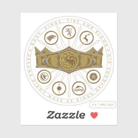 HOUSE OF THE DRAGON | Seven Kingdoms Crown Graphic シール (シート)