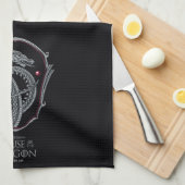 HOUSE OF THE DRAGON | Silver Dragon Crest キッチンタオル (四つ折り)