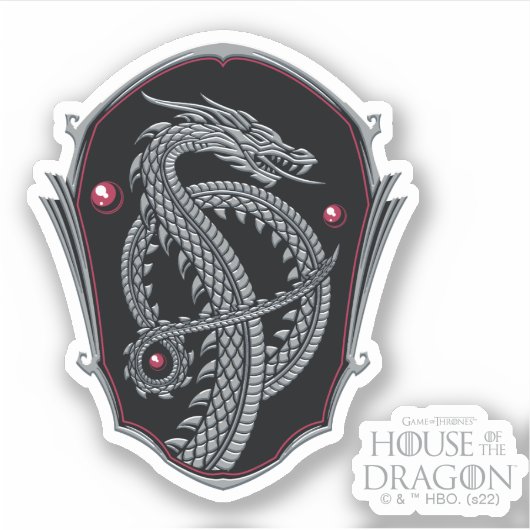 HOUSE OF THE DRAGON | Silver Dragon Crest シール (正面)