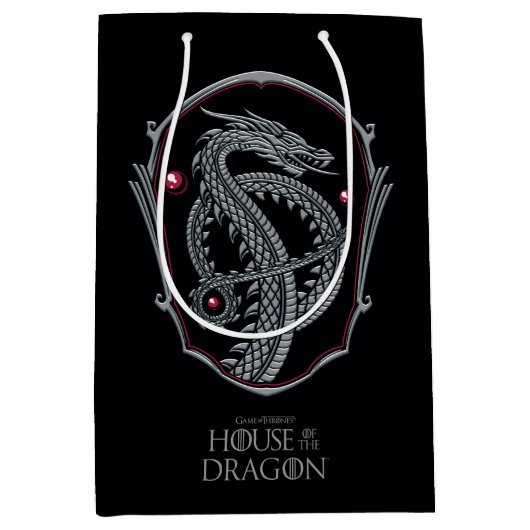 HOUSE OF THE DRAGON | Silver Dragon Crest ミディアムペーパーバッグ (正面)