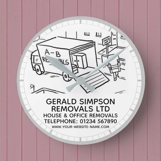 House & Office Removals ラウンド壁時計