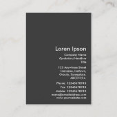 House on a Cliff – テンビー，ウェールズ，イギリス 名刺 (裏面)