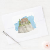 House on JESUS The Rock - Matthew 7:24女性 スクエアシール (封筒)